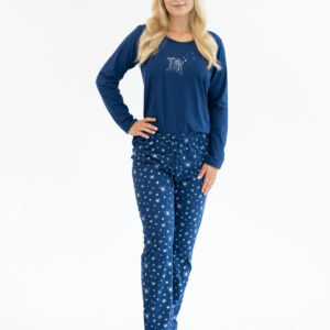 Dámské pyžamo Gina modré (19161-DxMMxB) XXL