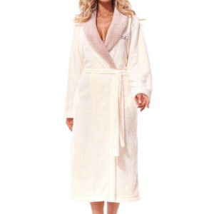 Dámský župan L&L vícebarevný (2314-ECRU) XL