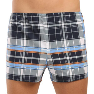 Klasické pánské trenky Foltýn vícebarevné kostky nadrozměr (KN85) 3XL