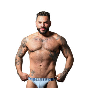 Pánské jocksy Andrew Christian modré ALMOST NAKED (93595-PWBL) L