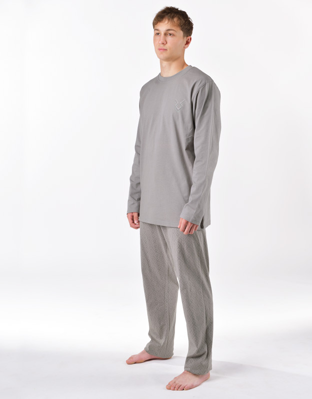 Pánské pyžamo Gino šedé (79195_MxGLMZ) L - Obrázek 2