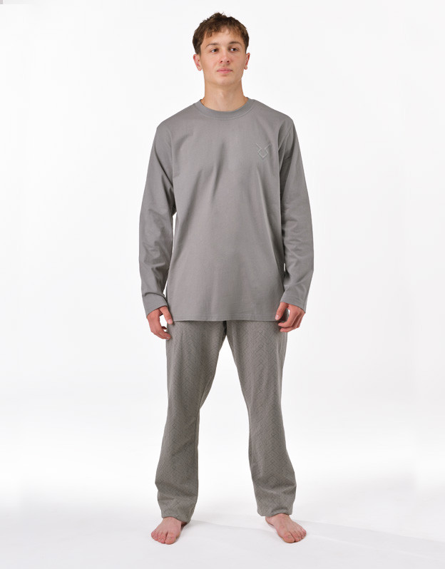 Pánské pyžamo Gino šedé (79195_MxGLMZ) L