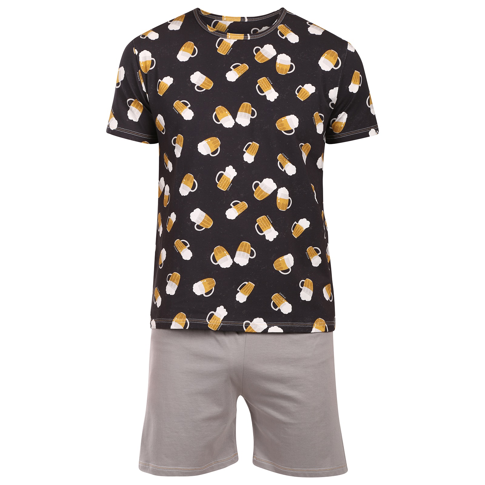 Pánské pyžamo Lonka vícebarevné (Koffing pivo/půllitry) 3XL