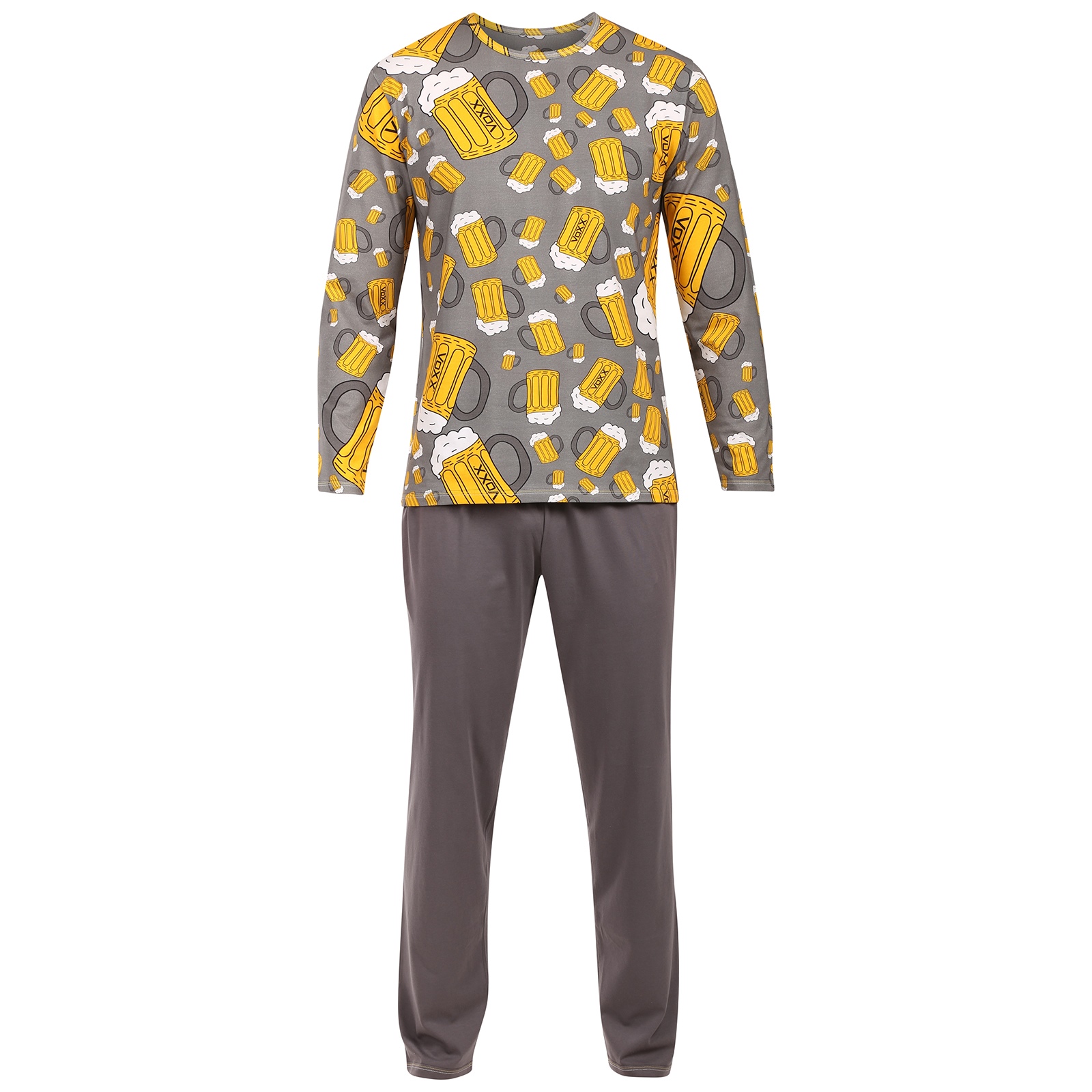 Pánské pyžamo Lonka vícebarevné (Lopping velké pivo šedé) M