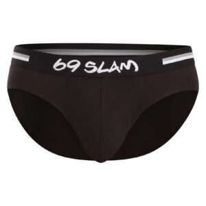 Pánské slipy 69SLAM Hanry plain bamboo hip černé (MBCPLN-BK) S