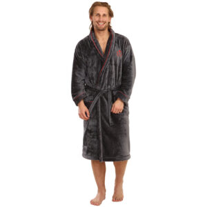 Pánský župan L&L tmavě šedý (2111) XL