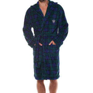 Pánský župan L&L vícebarevný (2455-GRANÁT) L