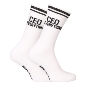 Ponožky Nedeto sportovní vysoké CEO Of Everything bílé (1NOBT5) L