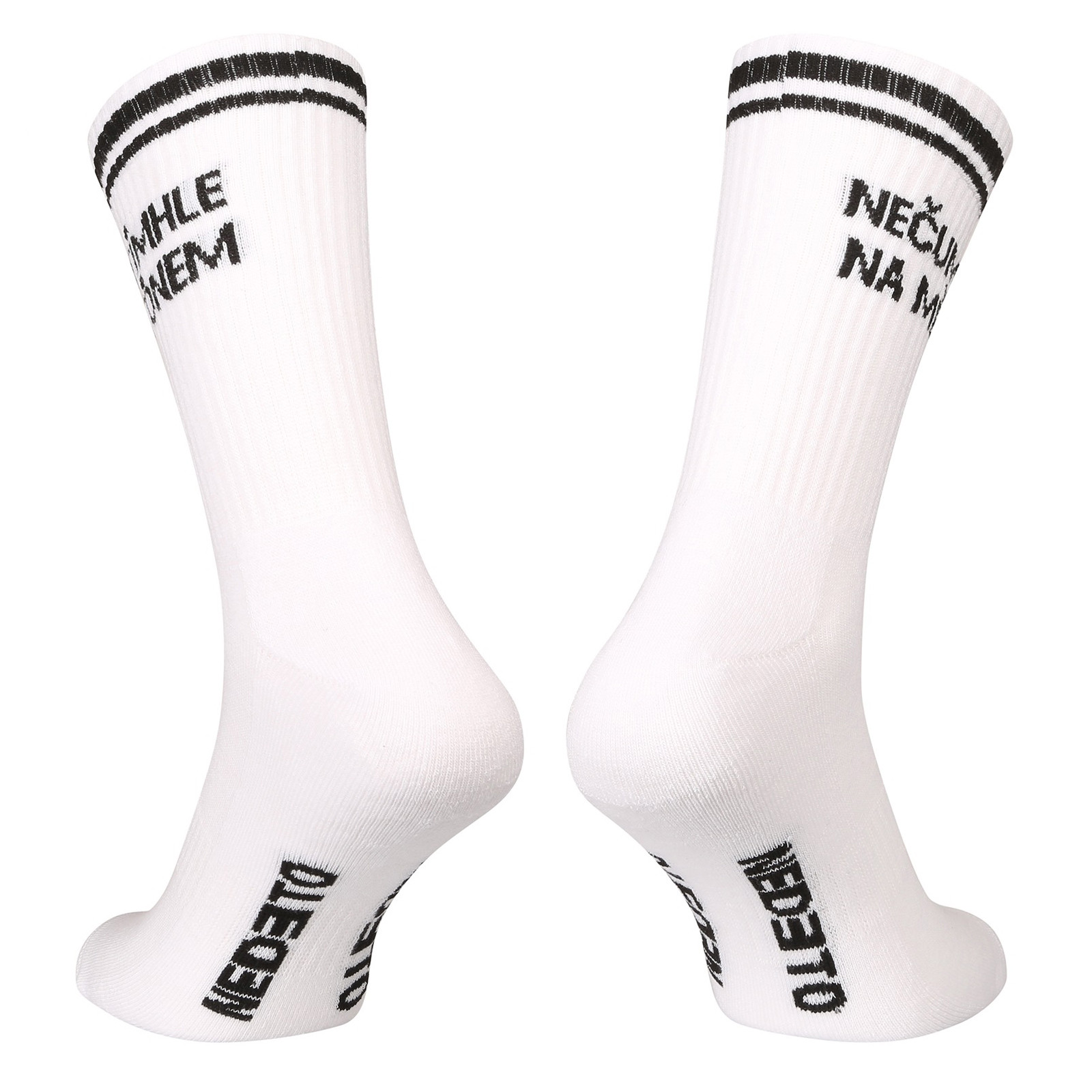 Ponožky Nedeto sportovní vysoké Nečum na mě bílé (1NOBT8) L - Obrázek 2