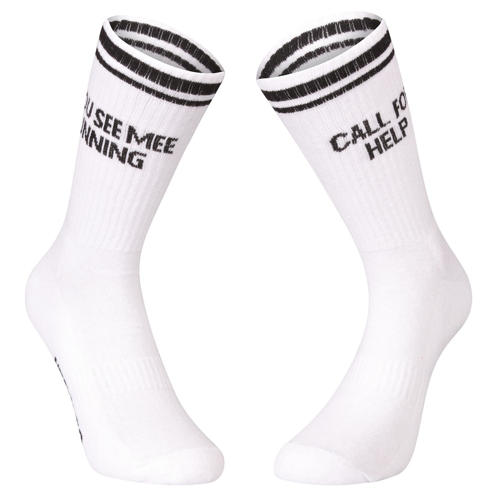 Ponožky Nedeto sportovní vysoké Running bílé (1NOBT4) L - Obrázek 2