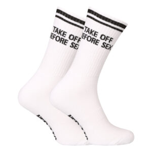 Ponožky Nedeto sportovní vysoké Take Off bílé (1NOBT3) L