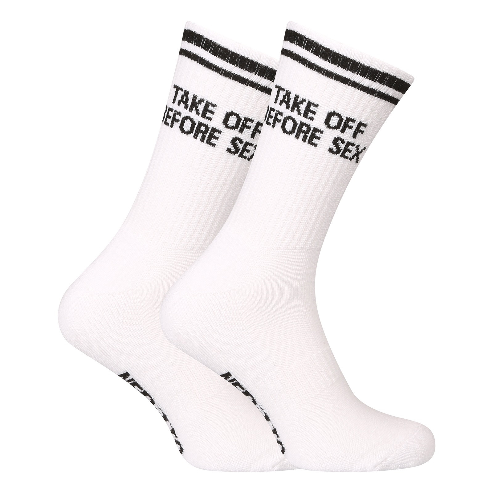 Ponožky Nedeto sportovní vysoké Take Off bílé (1NOBT3) L