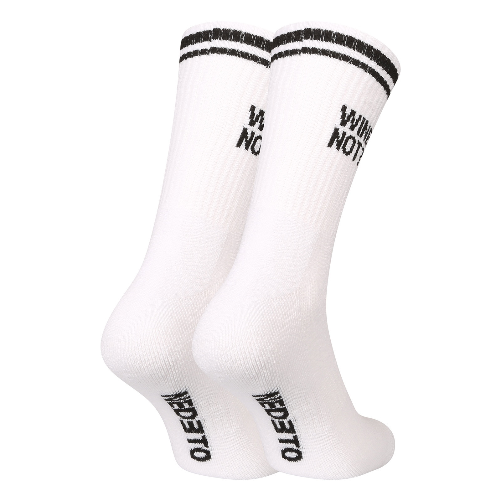 Ponožky Nedeto sportovní vysoké Wine not? bílé (1NOBT1) L - Obrázek 2
