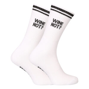 Ponožky Nedeto sportovní vysoké Wine not? bílé (1NOBT1) L