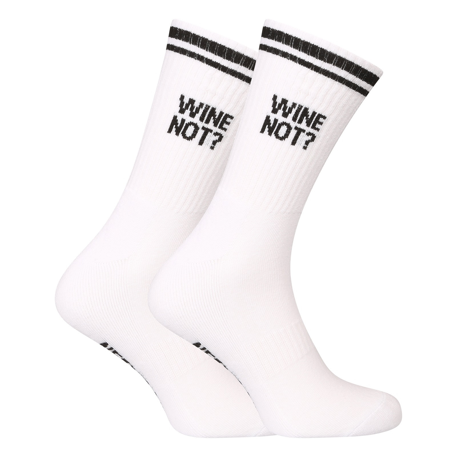 Ponožky Nedeto sportovní vysoké Wine not? bílé (1NOBT1) L