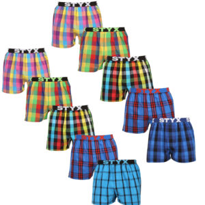 10PACK pánské trenky Styx sportovní guma vícebarevné (10B0106) M