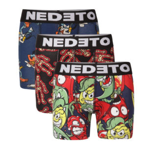 3PACK dětské boxerky Nedeto vícebarevné (3NBDV3) 4-5 let