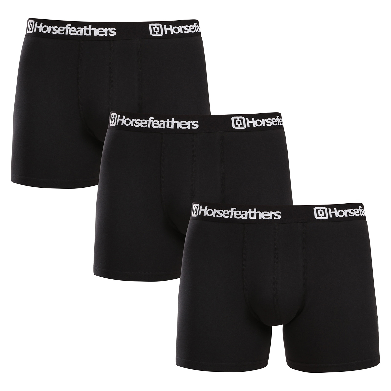 3PACK pánské boxerky Horsefeathers černé (AM067A) M