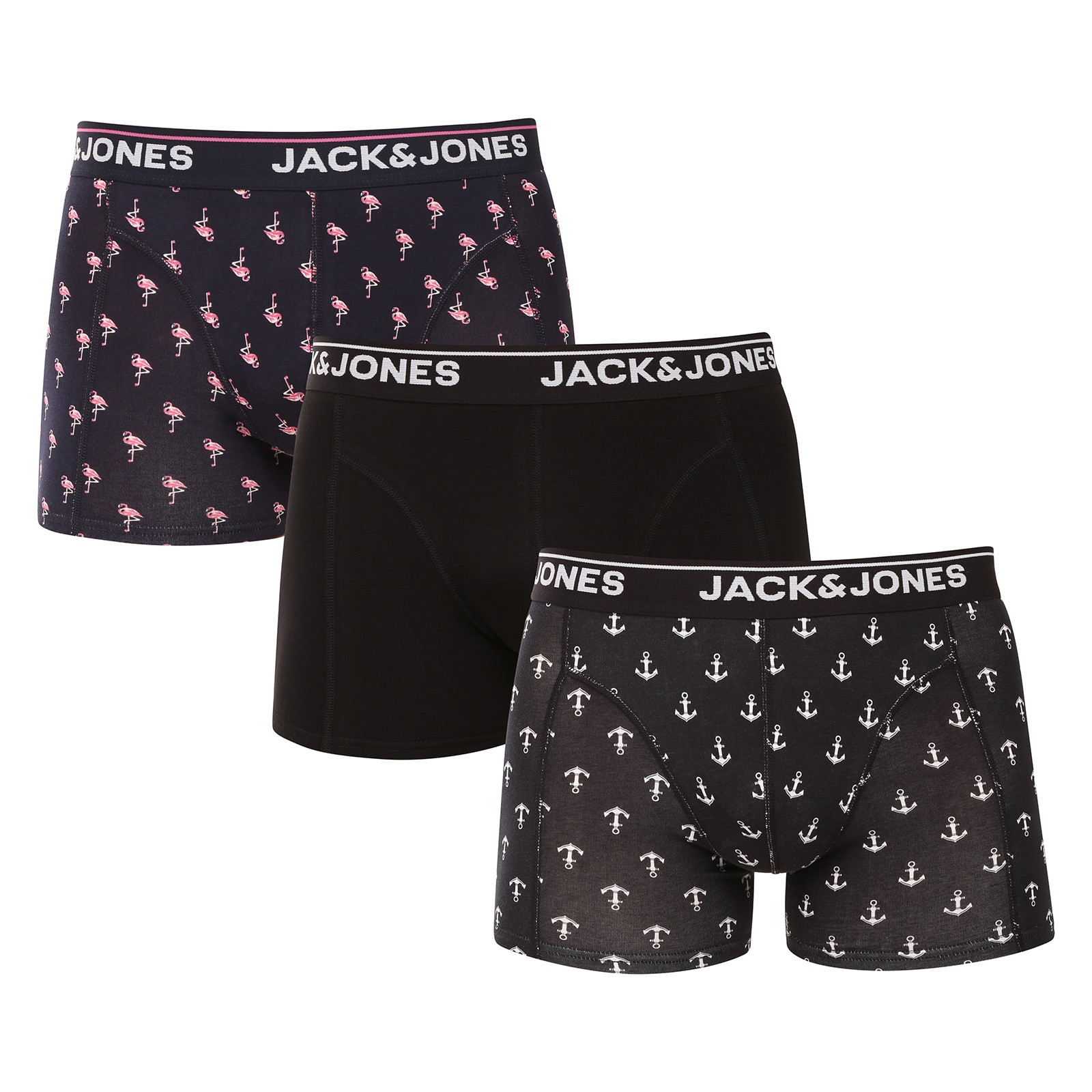 3PACK pánské boxerky Jack and Jones vícebarevné (12295181) M