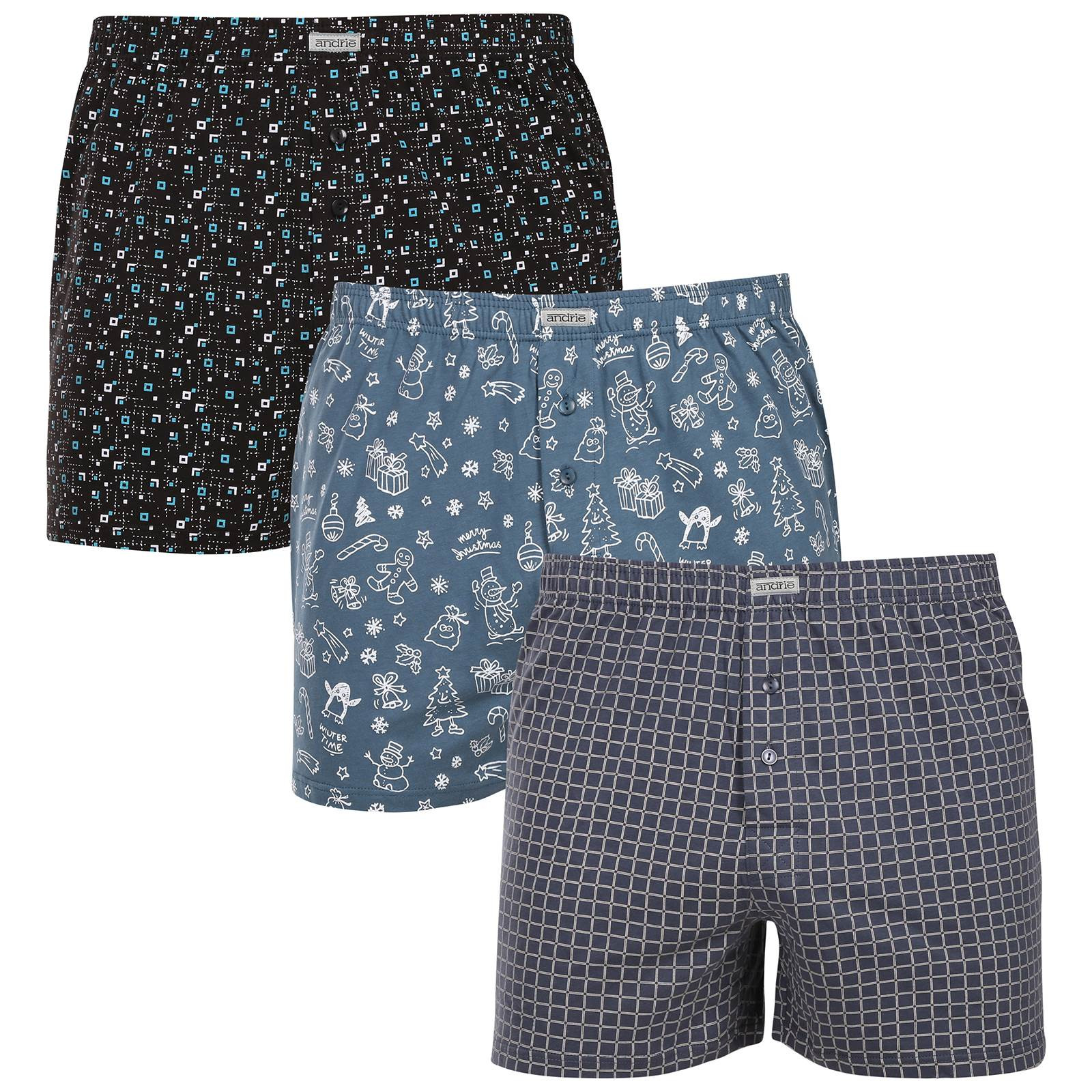 3PACK pánské trenky Andrie vícebarevné (PS 5818-6mix) XL