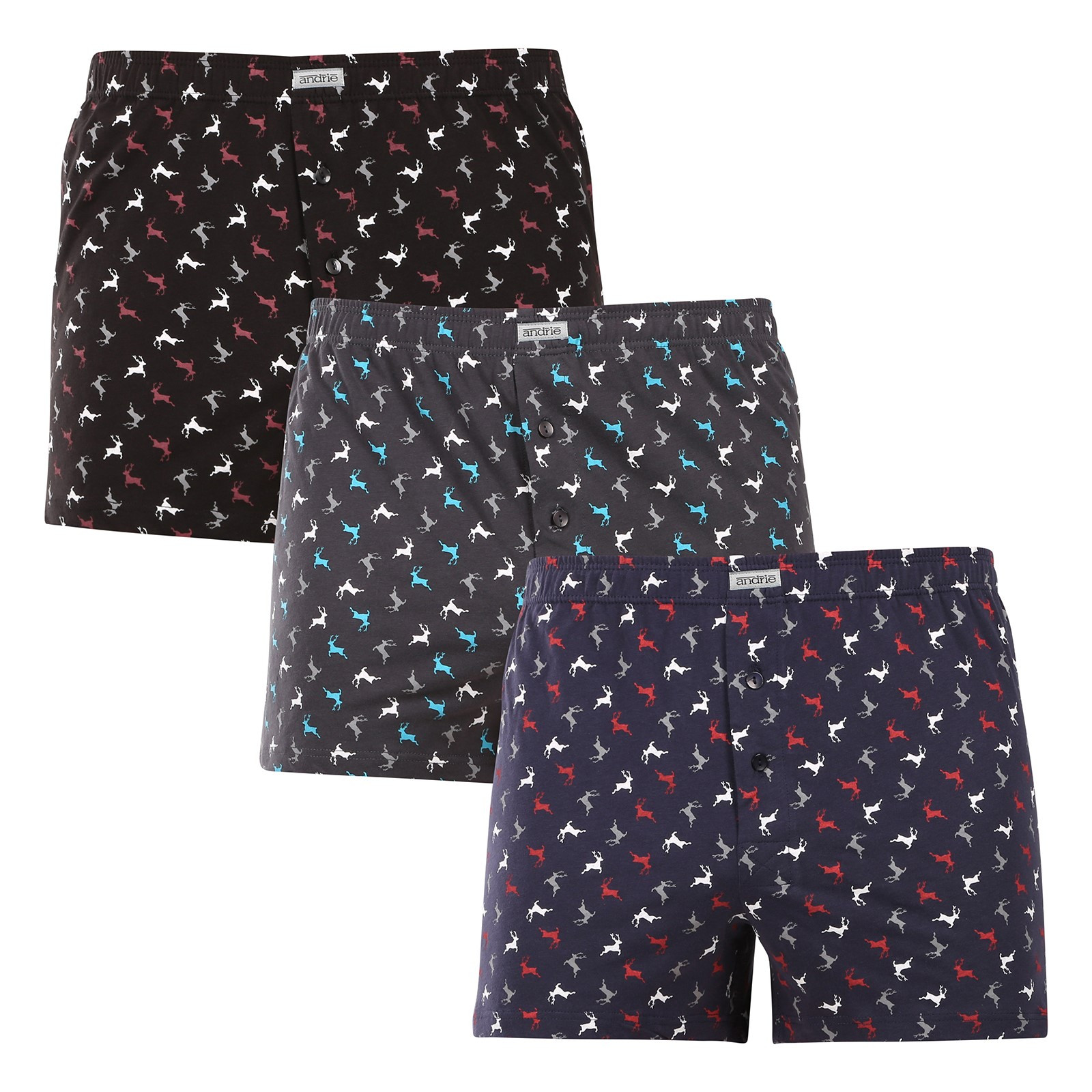 3PACK pánské trenky Andrie vícebarevné (PS 5837) 3XL