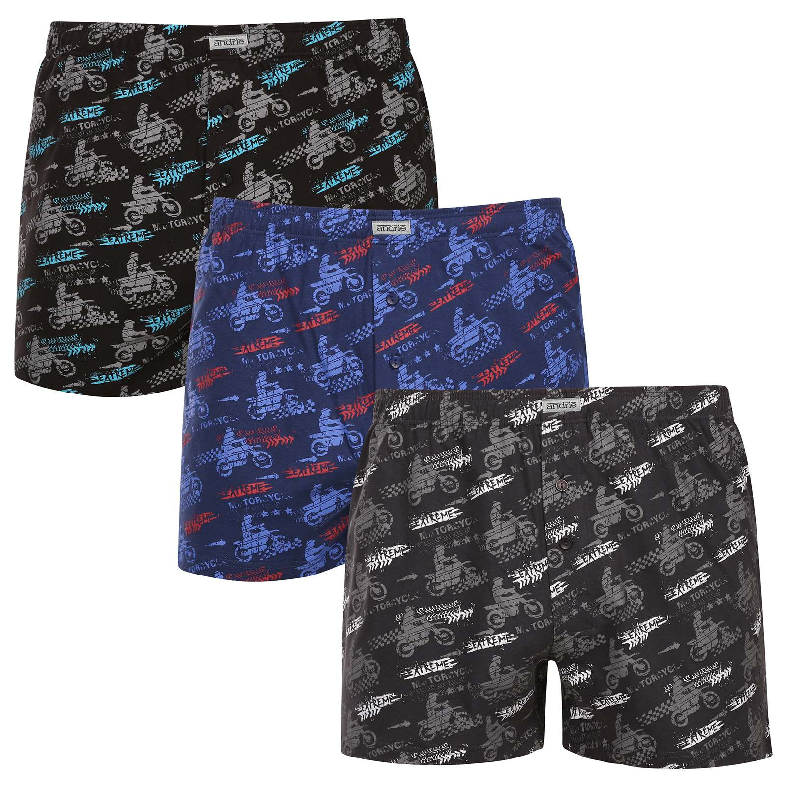 3PACK pánské trenky Andrie vícebarevné (PS 5844) XXL