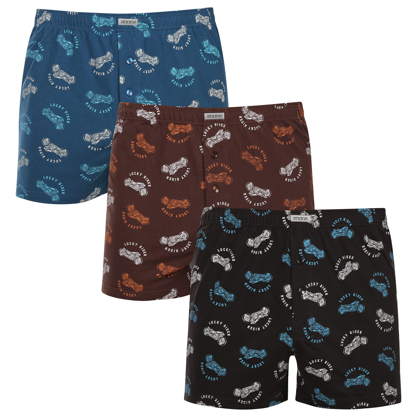 3PACK pánské trenky Andrie vícebarevné (PS 5892) 3XL