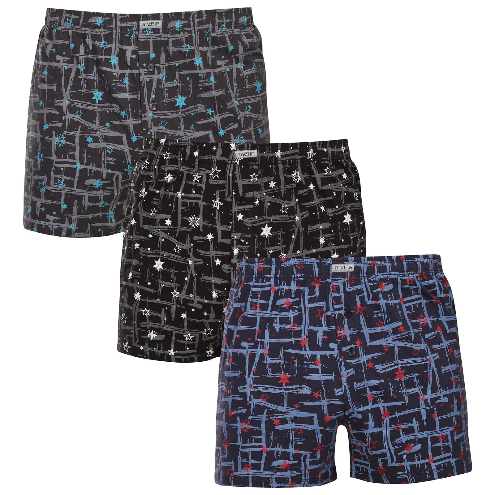 3PACK pánské trenky Andrie vícebarevné (PS 5925) XXL