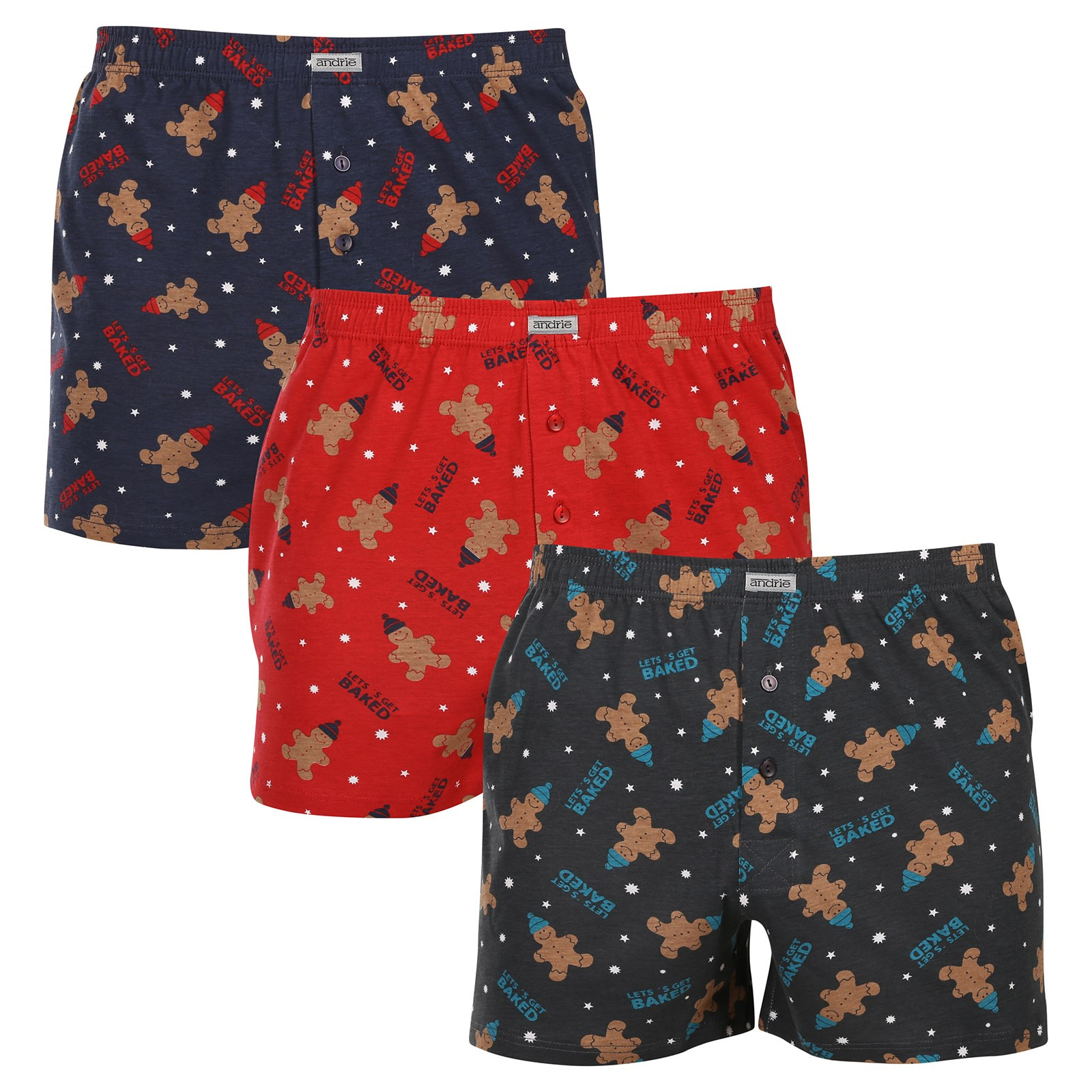 3PACK pánské trenky Andrie vícebarevné (PS 5934) 3XL