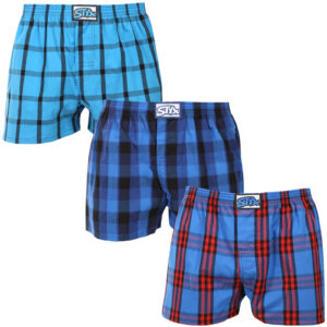 3PACK pánské trenky Styx klasická guma nadrozměr vícebarevné (3E010103) 3XL