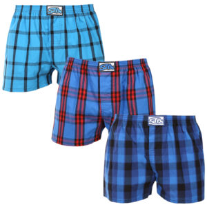3PACK pánské trenky Styx klasická guma vícebarevné (3A010103) L