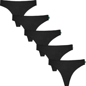 5PACK dámská tanga Gaubert černá (GBTW-907) L/XL