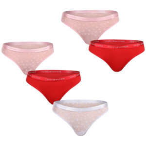 5PACK dámská tanga Tommy Hilfiger vícebarevná (UW0UW06136 0WK) XL