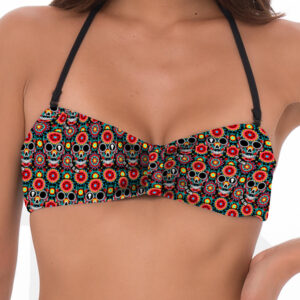 Dámské plavky 69SLAM horní díl WOMEN FLOWER SJULL MELASTI BANDEAU (XBCFKS-PA) L