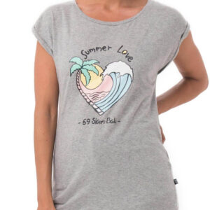Dámské tričko 69SLAM SUMMER LOVE GREY ELISA (GTKMER-GY) XL