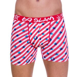Pánské Boxerky 69SLAM Fit Bamboo Logo & Lines (MPBLLS-BB) XS