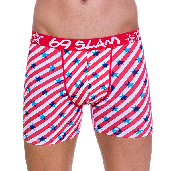 Pánské Boxerky 69SLAM Fit Bamboo Logo & Lines (MPBLLS-BB) XS