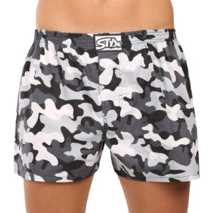 Pánské trenky Styx art klasická guma maskáč šedý (A1952) XL