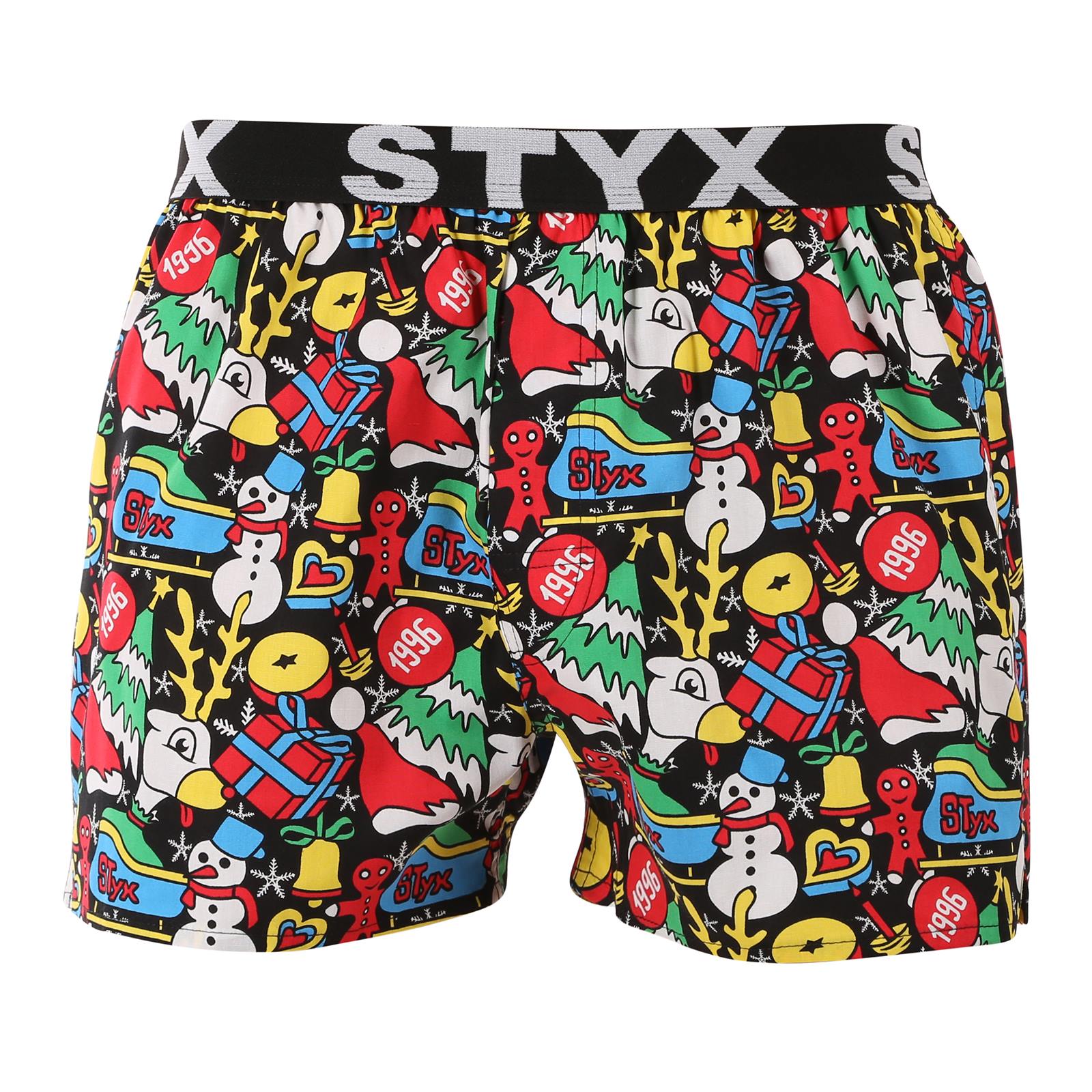 Pánské trenky Styx art sportovní guma Vánoce (B1258) L