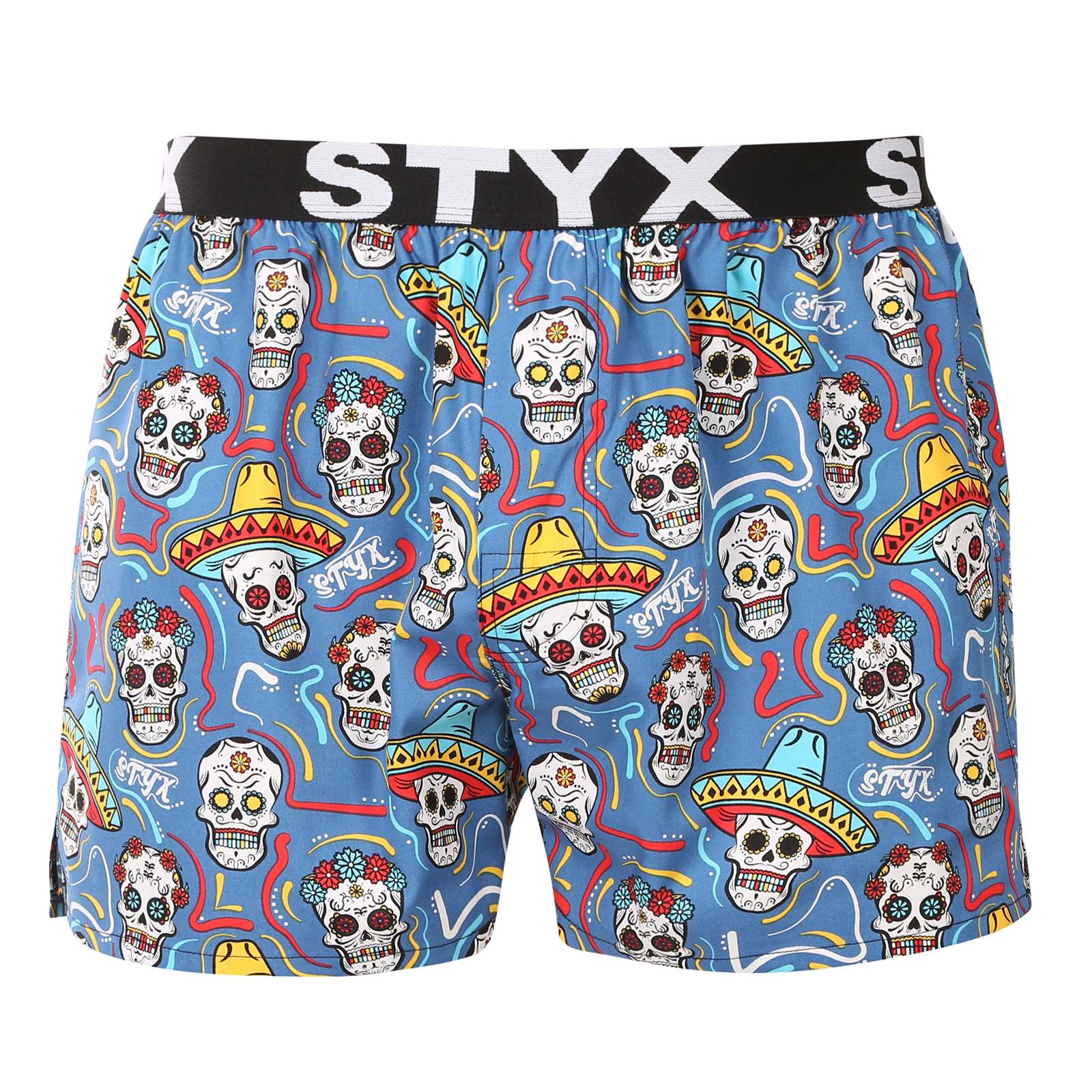 Pánské trenky Styx art sportovní guma lebky (B1856) XL