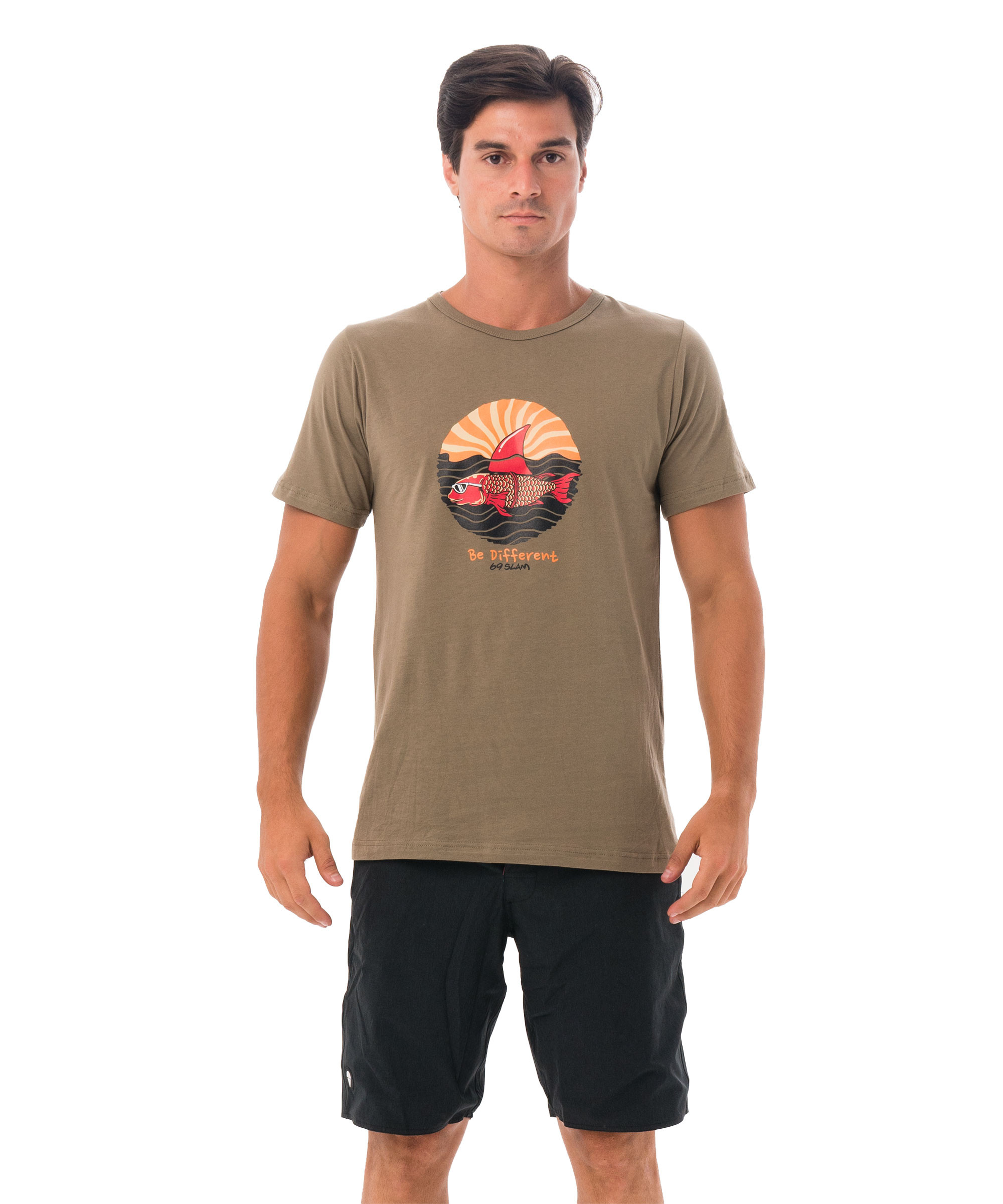 Pánské tričko 69SLAM SHARK CRUISE KHAKI (MTGHRI-KH) XL - Obrázek 2