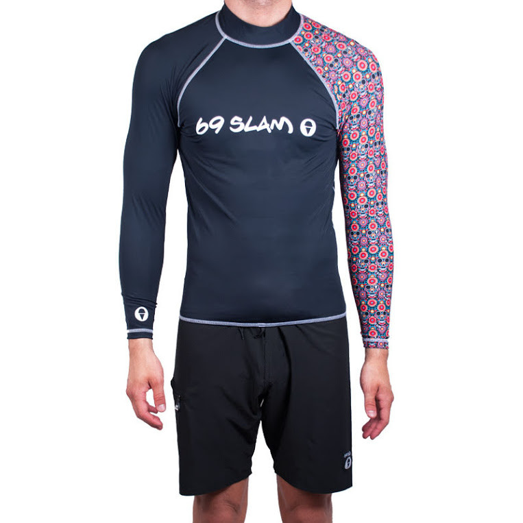 Pánské tričko 69SLAM flower skulls long S - Obrázek 2