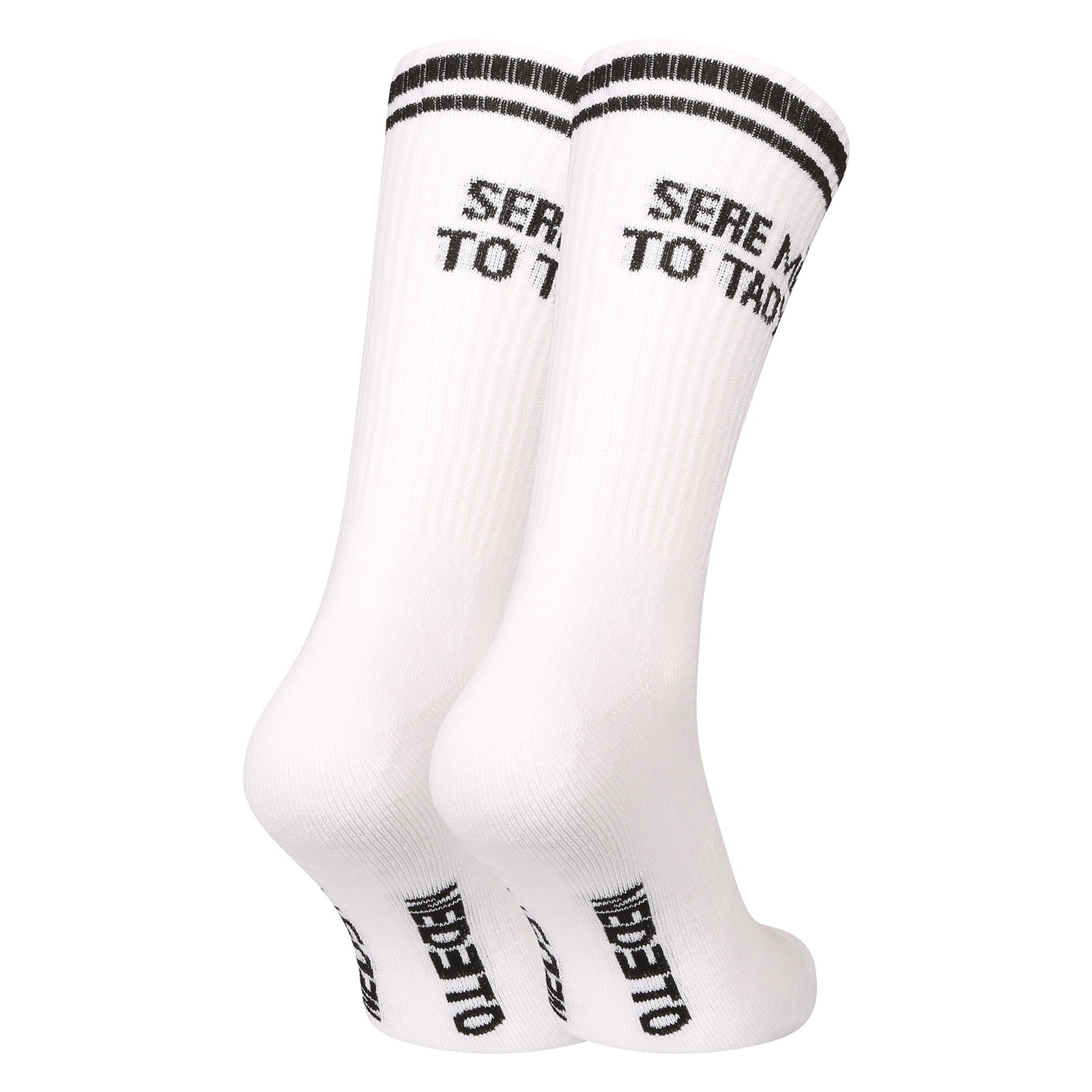 Ponožky Nedeto sportovní vysoké Sere mě to tady! bílé (1NOBT6) L - Obrázek 2