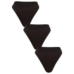 3PACK dámská tanga Benysøn černá (7204/black) XL