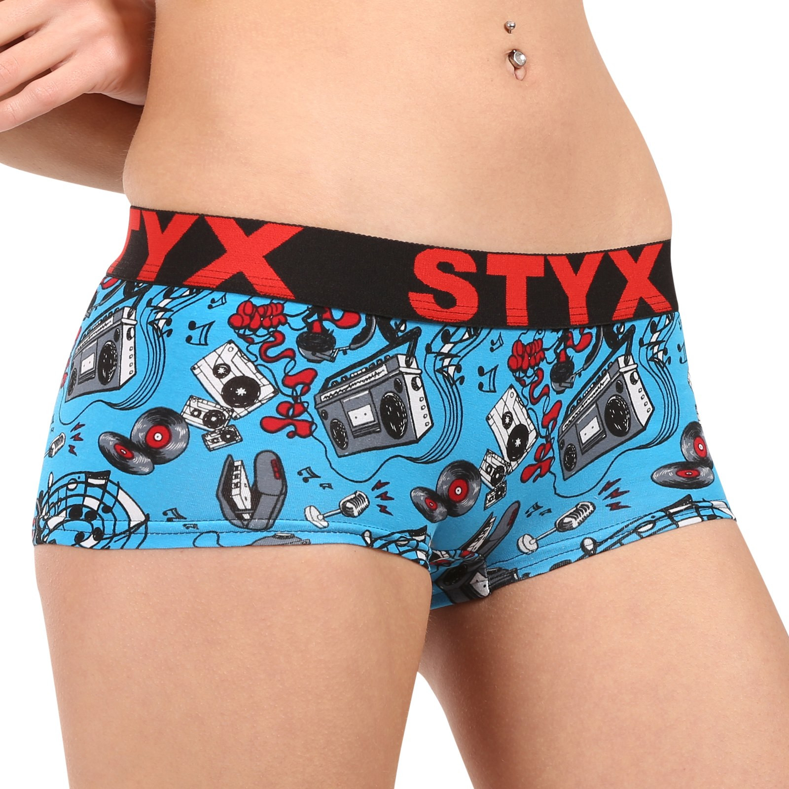 3PACK dámské kalhotky Styx art s nohavičkou vícebarevné (3IN13198) S - Obrázek 2