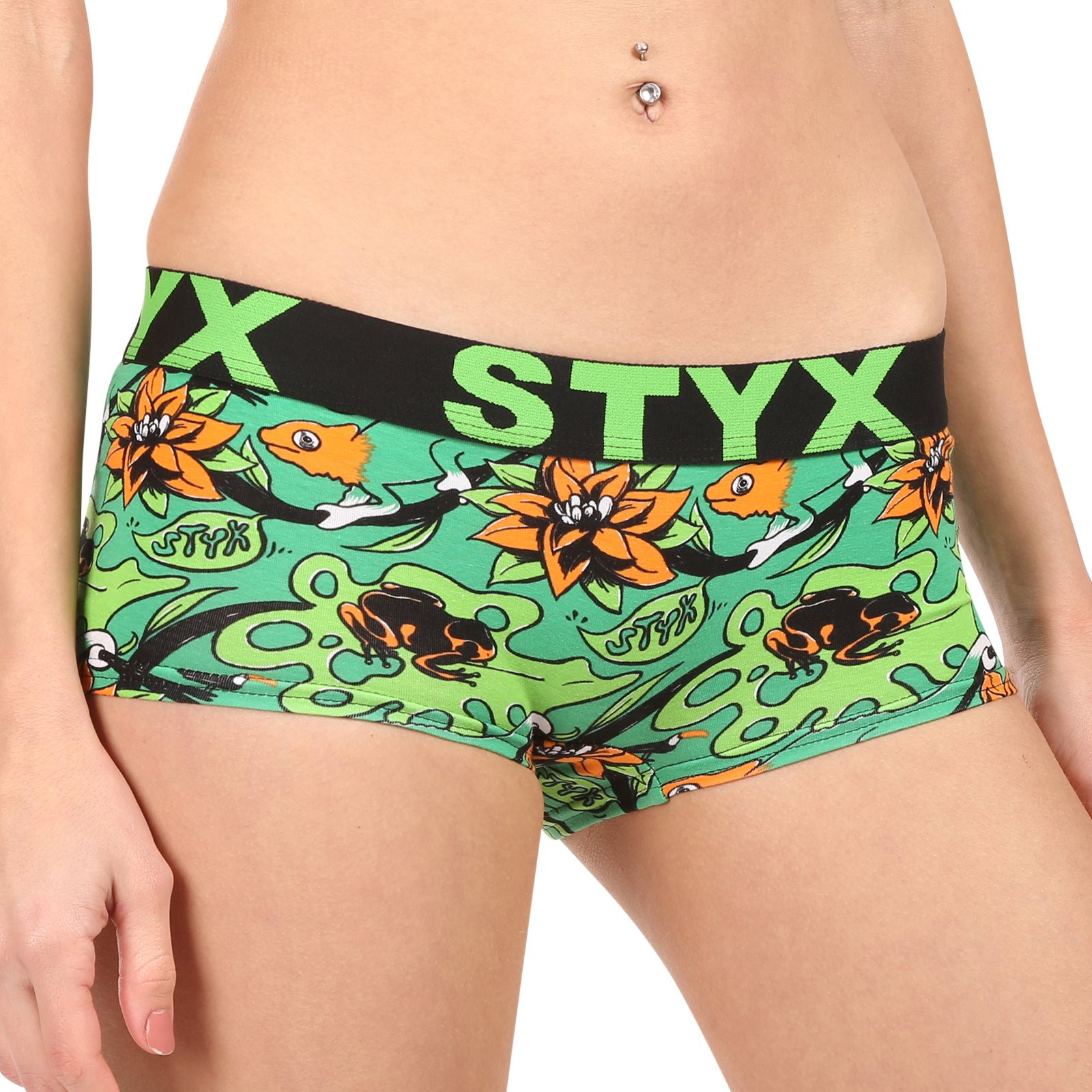 3PACK dámské kalhotky Styx art s nohavičkou vícebarevné (3IN14870) S - Obrázek 2