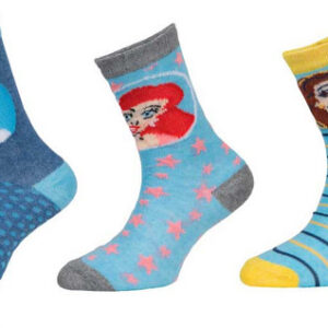 3PACK dětské ponožky Disney Princess vícebarevné (38291/blue) 27/30