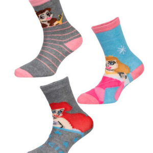 3PACK dětské ponožky Disney Princess vícebarevné (38291/pink) 23/26