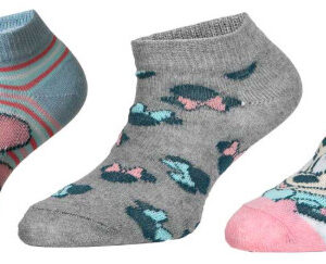 3PACK dětské ponožky Minnie vícebarevné (38614/grey) 31/34
