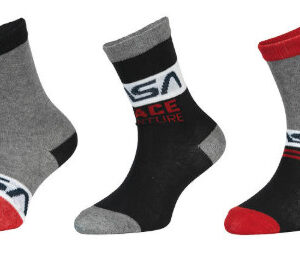 3PACK dětské ponožky NASA vícebarevné (39133/red) 27/30